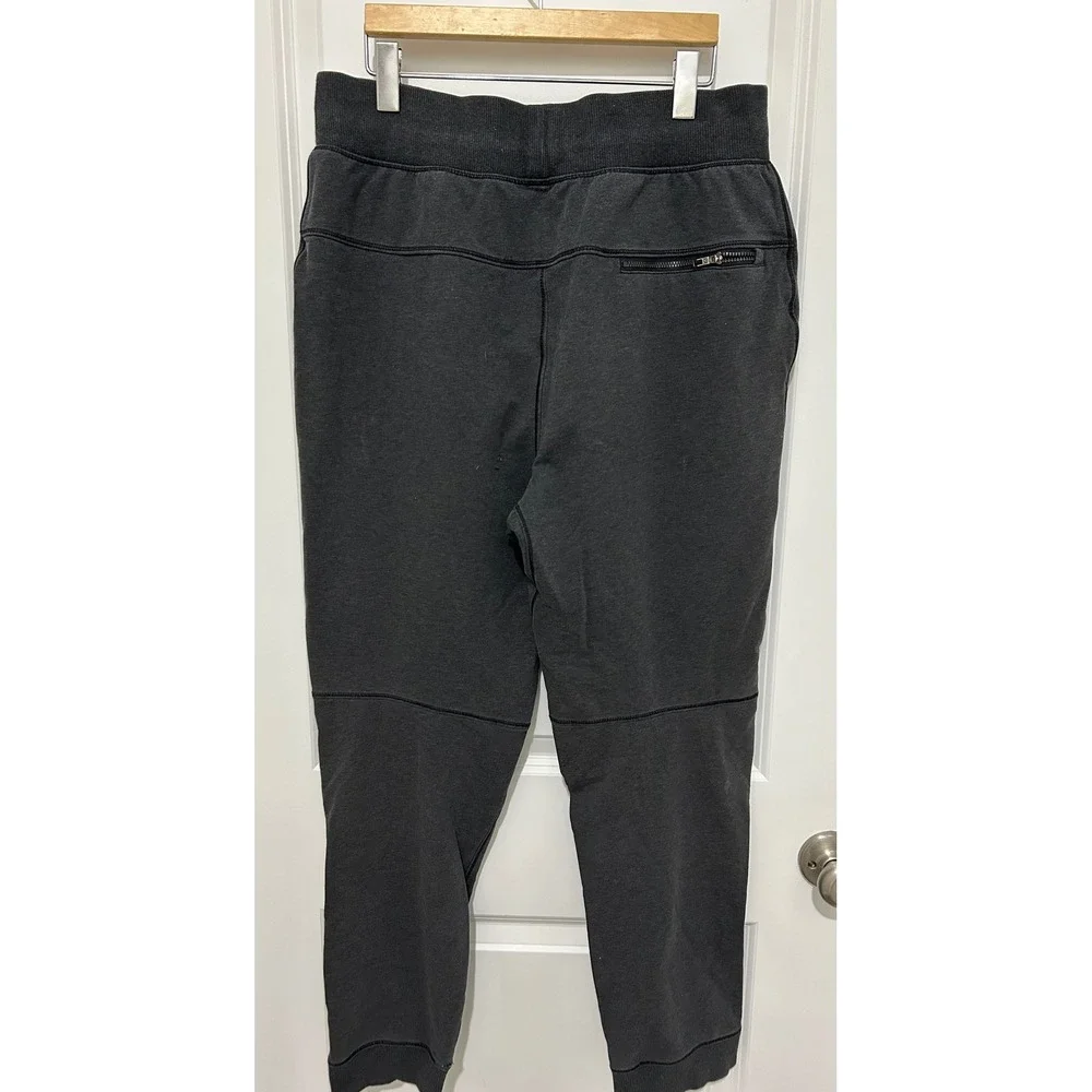 Flawed Mens‎ Charcoal Gray Jogger Sweatpants Zipper Pocket Drawstring Size L